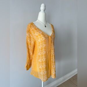 Fred David Yellow Flowy Blouse
